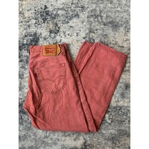 Levi's 501 Jeans Pink White Oak Cone Premium Denim Button Fly Tag 34x30 (33x28)